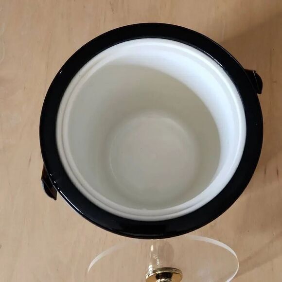 Vintage Morgan black and brown ice bucket - Picture 5 of 5